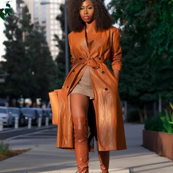 zara leather trench